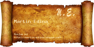 Martin Edina névjegykártya